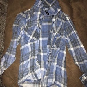 Blue plaid shirt